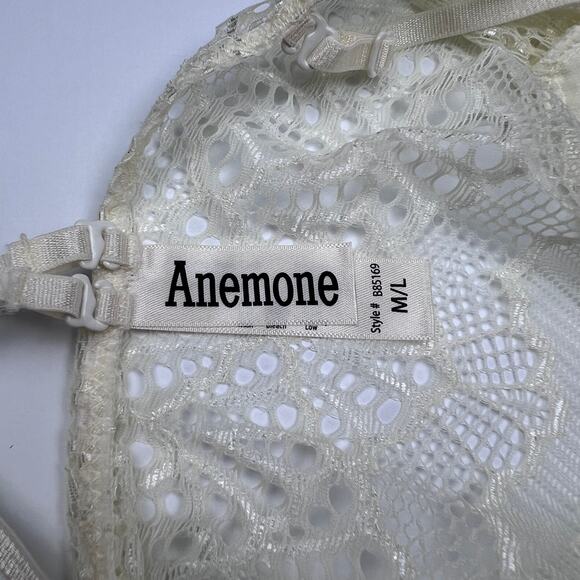 NWT Lace Choker Bralette Longline Ivory Angelcore Coquette Fairy Sexy Lingerie - Picture 6 of 7